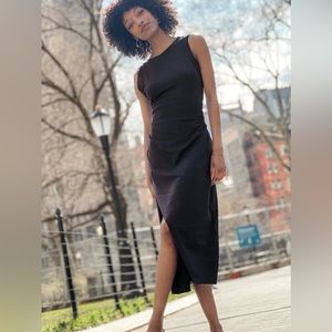 Grey State at Anthropologie Deep Black Alina Dress